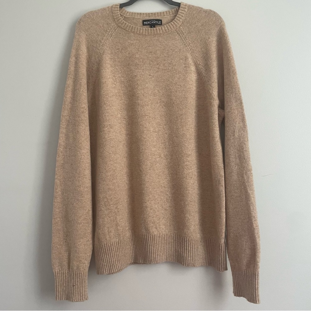 J. Crew Men’s Crewneck Sweater in Light Tan